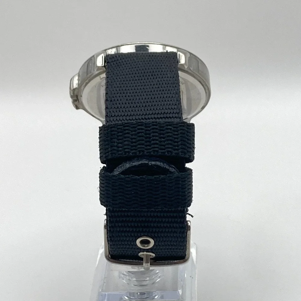 San Francisco 49ers Men's Watch NFL 44mm Silver Tone Logo Sparo Nylon Band 9